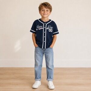 Way To Celebrate Kids Navy Blue Game Day 00 Patriotic Baseball Jersey Size S 6